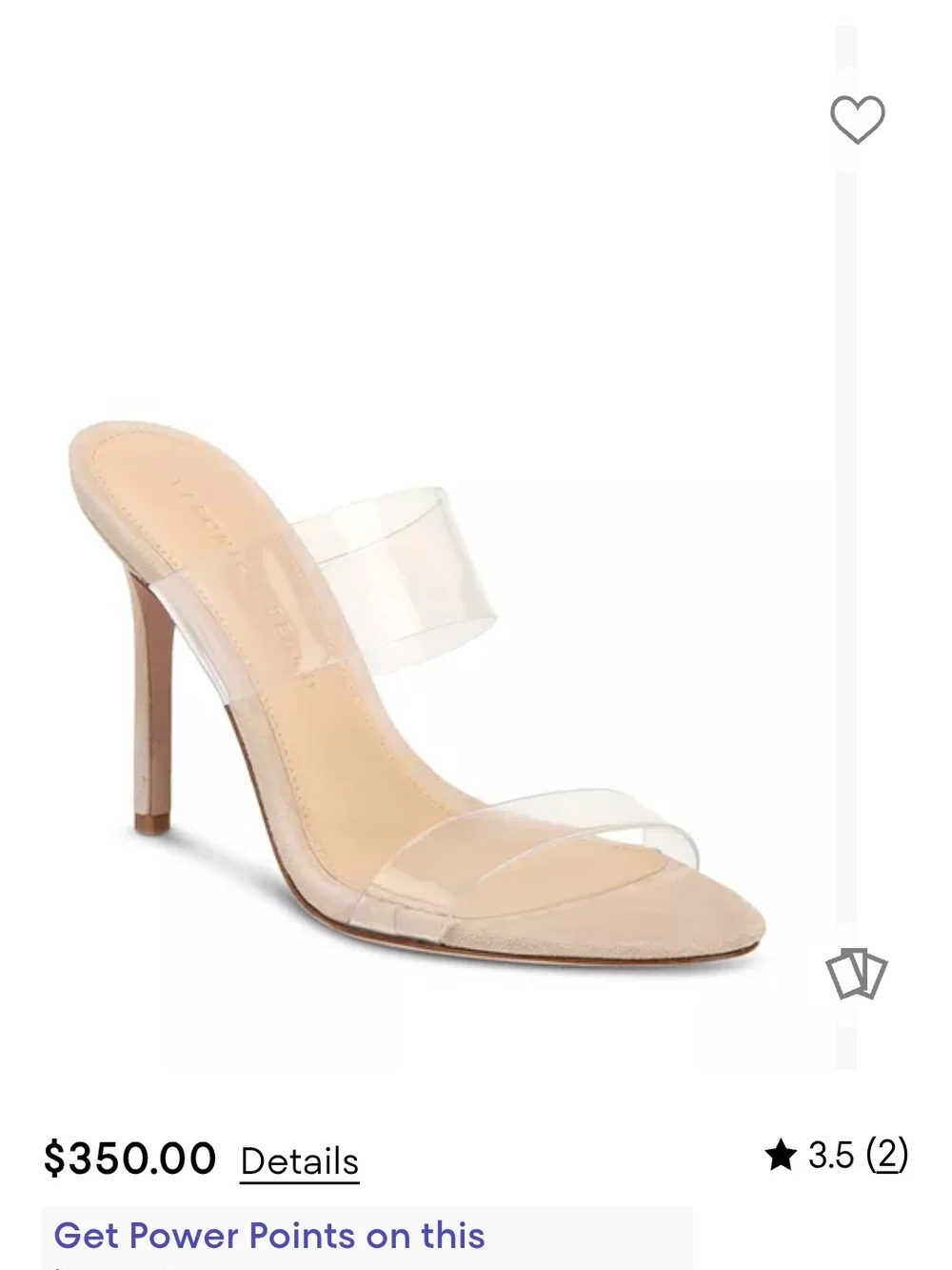 Veronica Beard Clear Strap Beige Suede Heel Sandals
